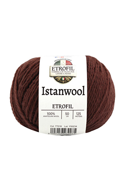 Etrofil Istanwool pređa za pletenje kestenjasto smeđa 100% turska vuna 50g 12...