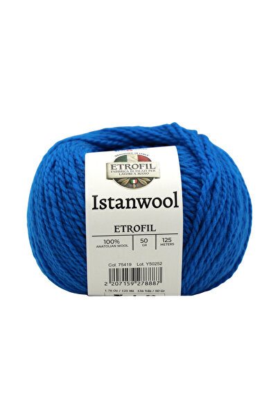 Etrofil Istanwool Knitting Yarn Night Navy Blue 100% Turkish Wool 50g 125m (7...