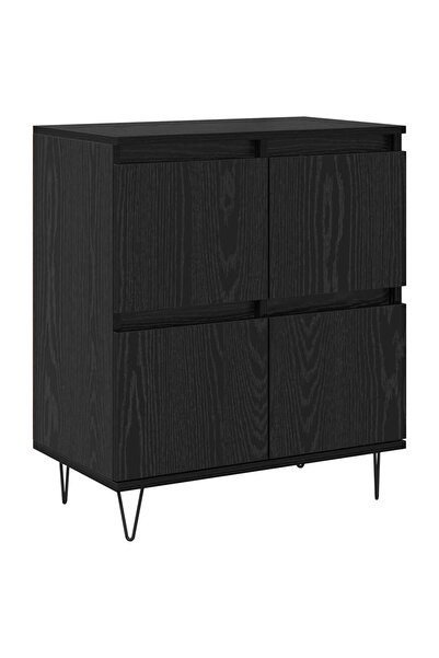 vidaxl Bufet Stejar Negru 60 x 35 x 70 cm