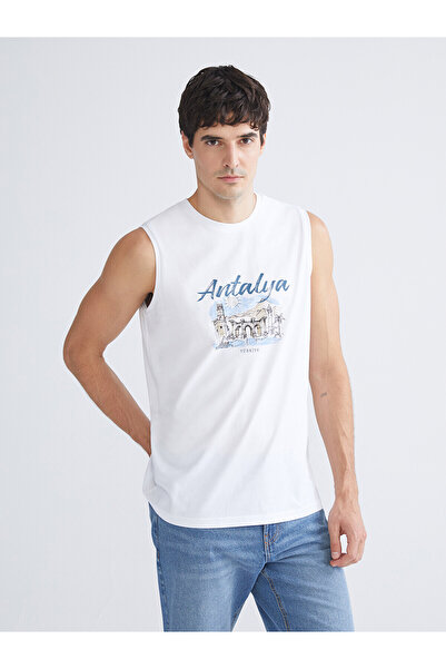 LC Waikiki Nevavm Oval Collar Printed Combed Cotton Men's Sleeveless T-Shirt ...