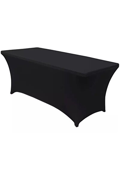 Other Black elastic tablecloth cover for catering table, 180x75x74cm, Spandex...