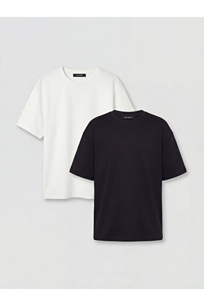 LC Waikiki Vizyon New Season Oversize Men's T-Shirt 2-Pack