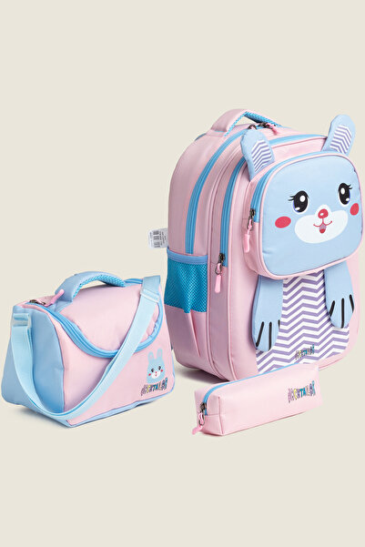 MİECZ BAGS Sevimli Hayvan Karakterli Anaokulu & İlkokul Kız Erkek Çocuk Besle...