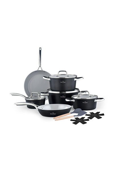 SWISS Set de oale Haus-Geneva, 14 piese, din aluminiu, 16/20/24/28 cm, negru