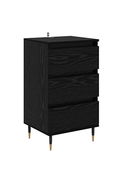vidaxl Bufet cu sertar Stejar negru 35 x 40 x 70 cm Lemn compozit