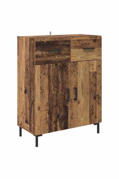 vidaxl Bufet cu sertar Lemn vechi 69,5 x 34 x 90 cm Lemn compozit
