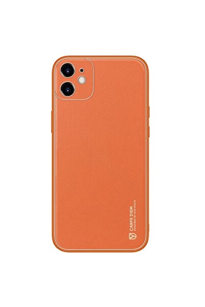 Dux Ducis Yolo Series Δερμάτινη θήκη για iPhone 12 Mini (Πορτοκαλί)