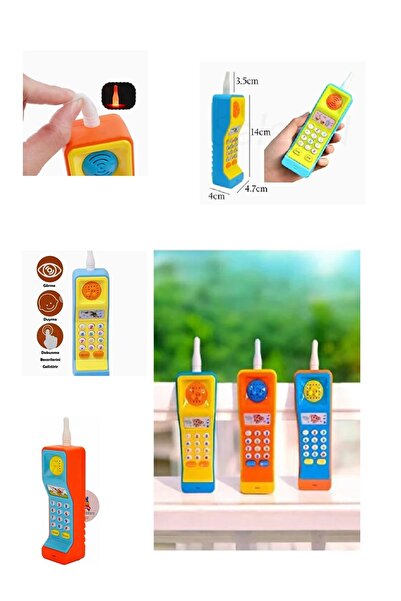 alpmodel Sesli Işıklı Eğitici Telsiz Telefon 1 Adet 14 Cm