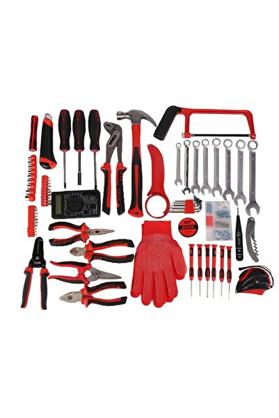 Lawazim 110-Piece Home Owner Tool Set with Tool Bag, Multimeter, Pliers, Sock...