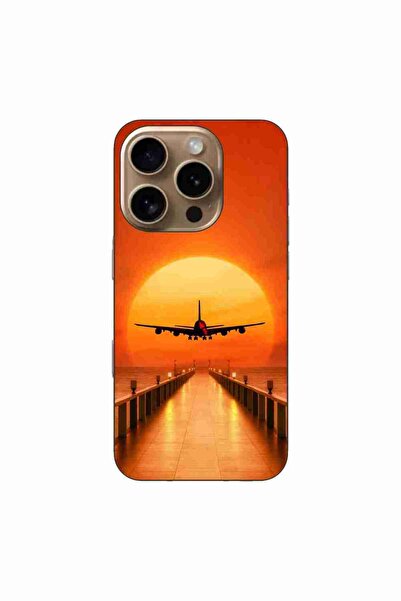 OEM Husa compatibila cu Apple iPhone 16 Pro Silicon Gel Tpu Model Airplane Su...
