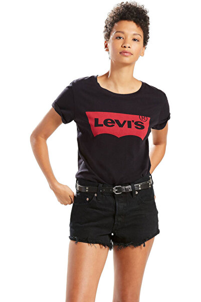 Levi's Το Τέλειο Μεγάλο Γυναικείο Μπλουζάκι με Μανίκια Νυχτερίδα Μαύρο