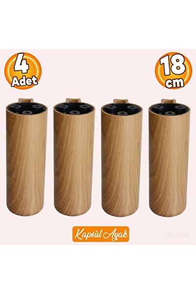 Pozitif Beymes Kapsül Bohem Açık Ceviz 18 Cm Mobilya Kanepe Koltuk Baza Yükse...