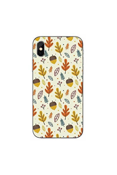 OEM Husa compatibila cu Apple iPhone XS Max Silicon Gel Tpu Model Autumn Pattern