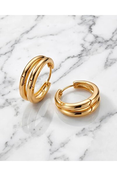 Portakal Esintisi Monza Double Look Thick Ring Steel Xuping Earrings