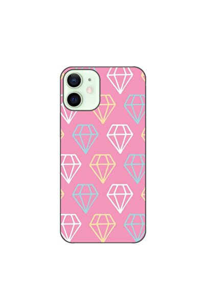OEM Калъф, съвместим с Apple iPhone 12 Mini, силиконов гел TPU модел с диаман...