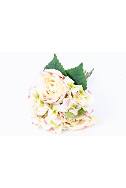 OEM Flori Artificiale Buchet Trandafiri Si Hortensie Roz Cu Galben