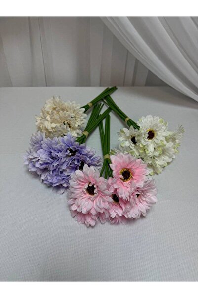 OEM Gerbera Textil Buchet Legat 8 Fire Roz