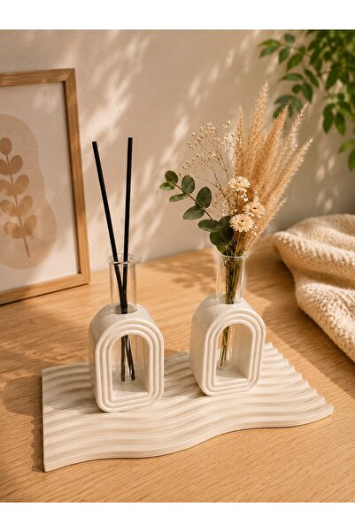 Denseden Modern Kemerli Dekoratif Mini Vazo Seti | 3'lü Set Çiçeklik & Oda De...