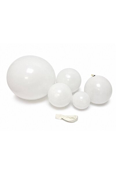 OEM Matt TX 34 White Balloons 10"-100/ Top Bottom Set