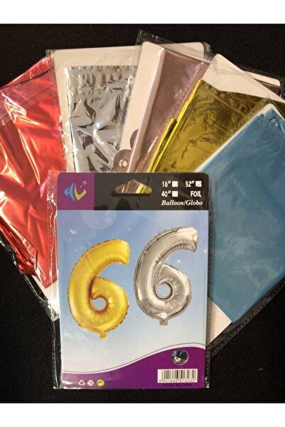 OEM Foil Balloon 81cm Number "6" Silver