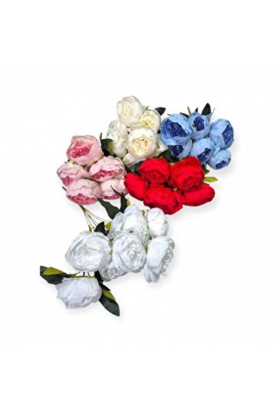 OEM Flori Artificiale Buchet Bujori 9 Flori Roz