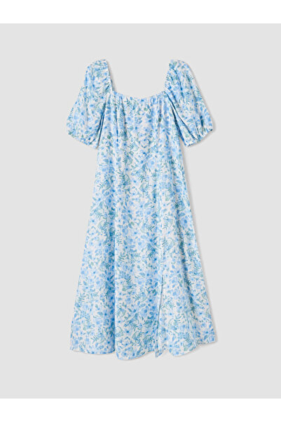 LC Waikiki Timeless Clothing & Timeless Choices Square Roba Collar Floral Sli...
