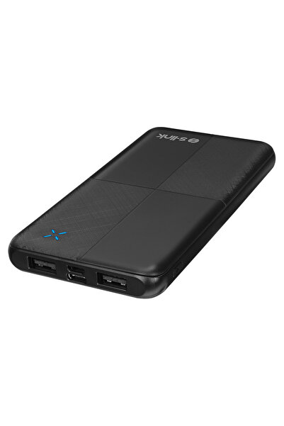 Universal S-LINK IP-G12N، أسود، 10.000 مللي أمبير، 2xUSB، 1xMicro USB، 1xType...
