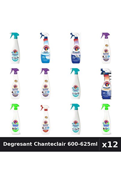 Chanteclair Set 12 Degresant Universal 600-625ml - 8 Arome, Anticalcar, Lavanda