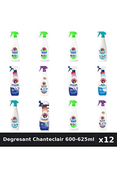 Chanteclair Set 12 Degresant Universal 600-625ml - Lămâie, Lavandă, Mosc, Ant...