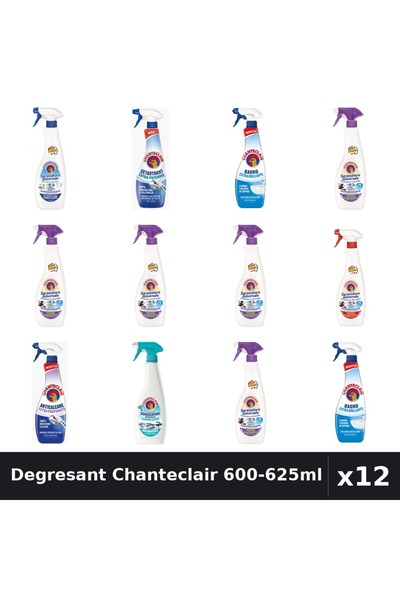 Chanteclair Set 12 Degresant Universal 600-625ml - 8 Arome Asortate Curatenie...