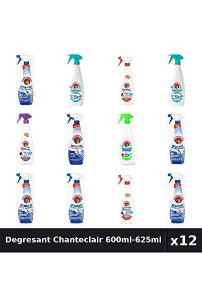 Chanteclair Set 12 Degresant Universal 600ml-625ml - 6 Arome, Detartrant, Cur...