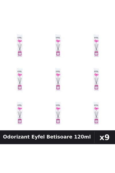 Eyfel Set 9 Odorizant Camera Betisoare 120ml - Bubble Gum, Parfum Intens