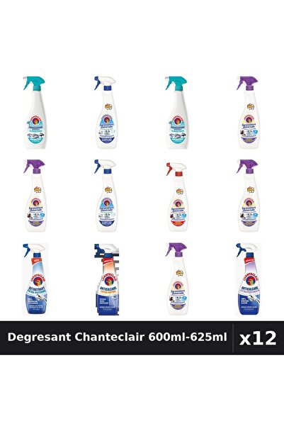 Chanteclair Set 12 Degresant Universal 600-625ml - 8 Arome, Anticalcar, Detar...