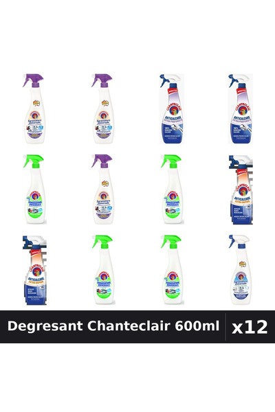 Chanteclair Set 12 Degresant Universal 600-625ml - Mosc, Lămâie, Lavandă, Bic...