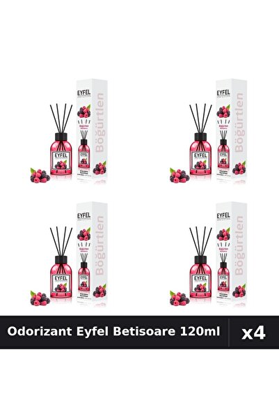Eyfel Set 4 Odorizant Camera cu Betisoare - Fructe de Pădure, 120ml Parfum In...