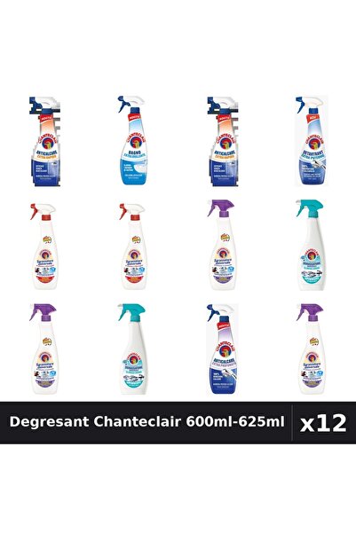 Chanteclair Set 12 Degresant Universal 600ml-625ml - 8 Arome, Anticalcar, Det...
