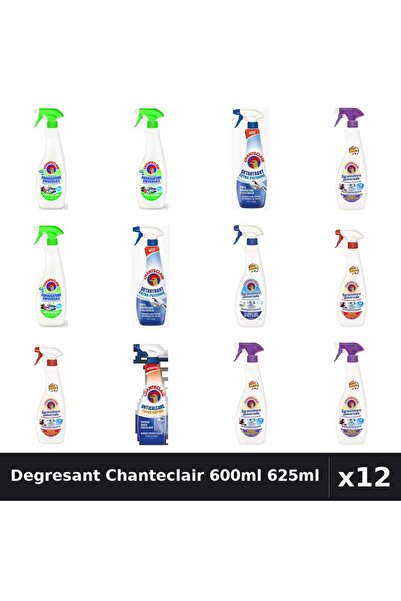 Chanteclair Set 12 Degresant Universal 600ml-625ml - 7 Arome, Detartrant, Ant...