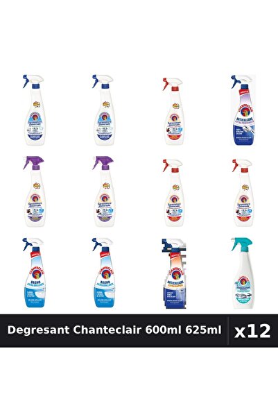 Chanteclair Set 12 Degresant Universal 600ml-625ml - 7 Arome, Anticalcar, Bic...