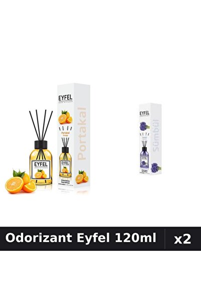 Eyfel Set 2 Odorizant Camera Betisoare - Portocala, Zambile - 120ml Parfum In...