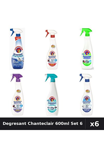 Chanteclair Set 6 Degresant Universal 600ml + Detartrant 625ml - 6 Arome