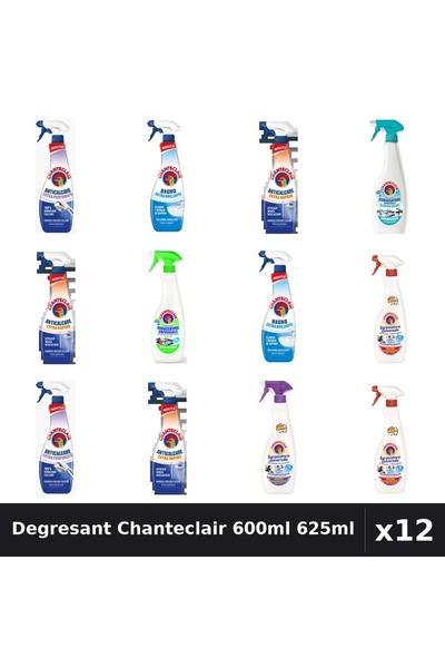 Chanteclair Set 12 Degresant Universal 600ml 625ml - 7 Arome, Anticalcar, Cur...