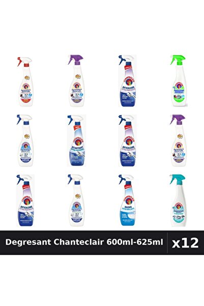 Chanteclair Set 12 Degresant Universal 600ml-625ml - 9 Arome Asortate Curatenie