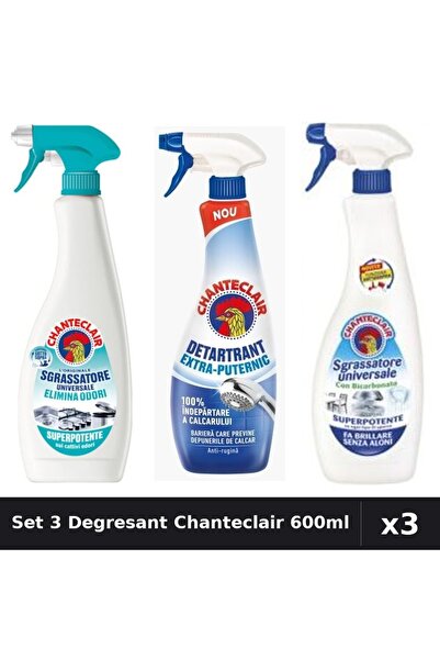 Chanteclair Set 3 Degresant Universal 600ml - Anti-Miros, Bicarbonat, Extra P...