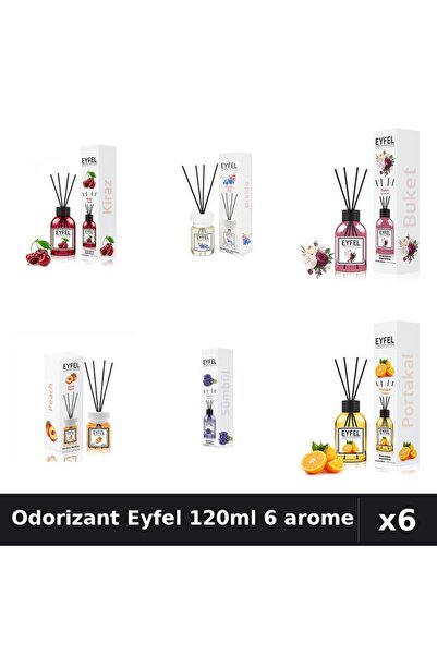 Eyfel Set 6 Odorizant Camera Betisoare 120ml - Cirese, Orhidee, Bouquet, Pier...
