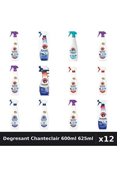 Chanteclair Set 12 Degresant Universal 600ml-625ml - 8 Arome Asortate Curatenie
