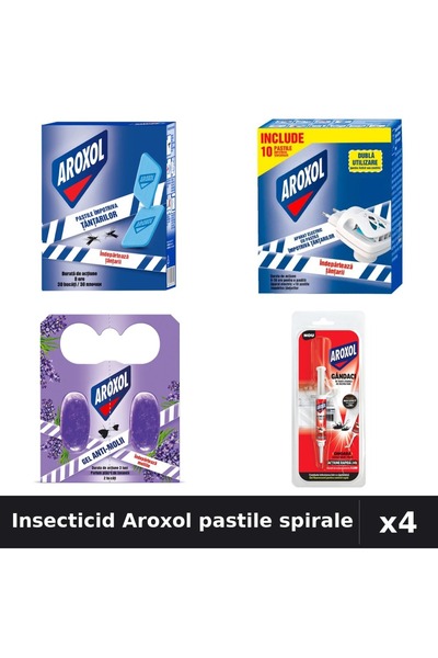 Aroxol Set 4 Insecticid Pastile/Spirale Anti-Insecte - 30 buc, 5g, 2 bucati