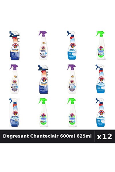 Chanteclair Set 12 Degresant Universal 600ml 625ml - Anticalcar, Lămâie, Lavandă