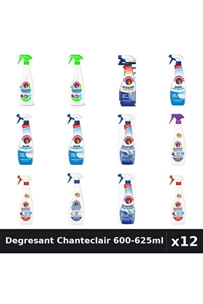 Chanteclair Set 12 Degresant Universal 600-625ml - 7 Arome, Anticalcar, Detar...