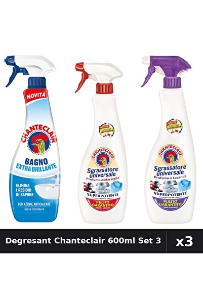 Chanteclair Set 3 Degresant Universal 600ml - Extra Strălucire, Marsilia, Lav...