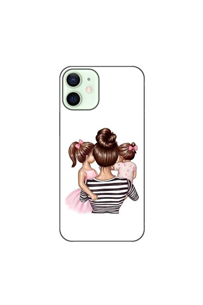 OEM Husa compatibila cu Apple iPhone 12 Mini Silicon Gel Tpu Model Mom and Girls